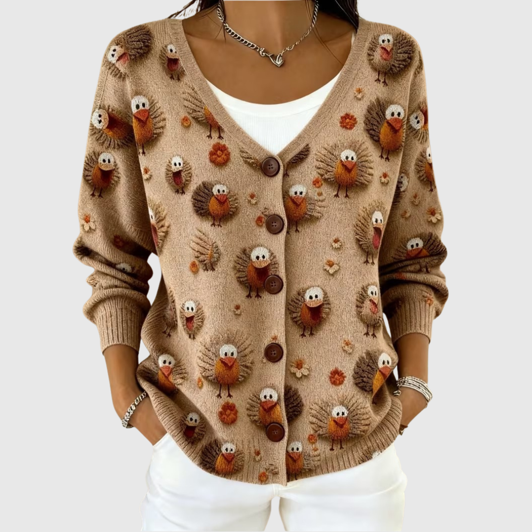 Cardigan en Maille Confortable Boutonné