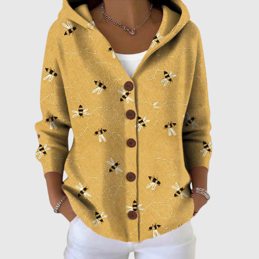 Cardigan Confort à Capuche en Maille