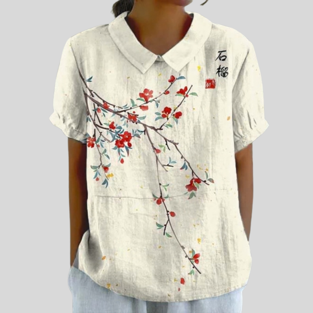 Haut Fleuri Confort Élégant