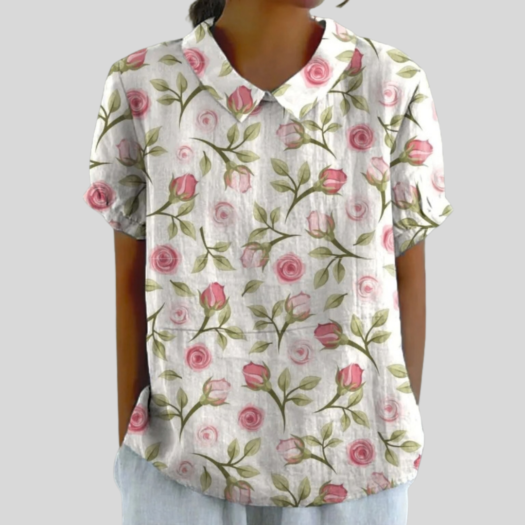 Haut Fleuri Confort Élégant