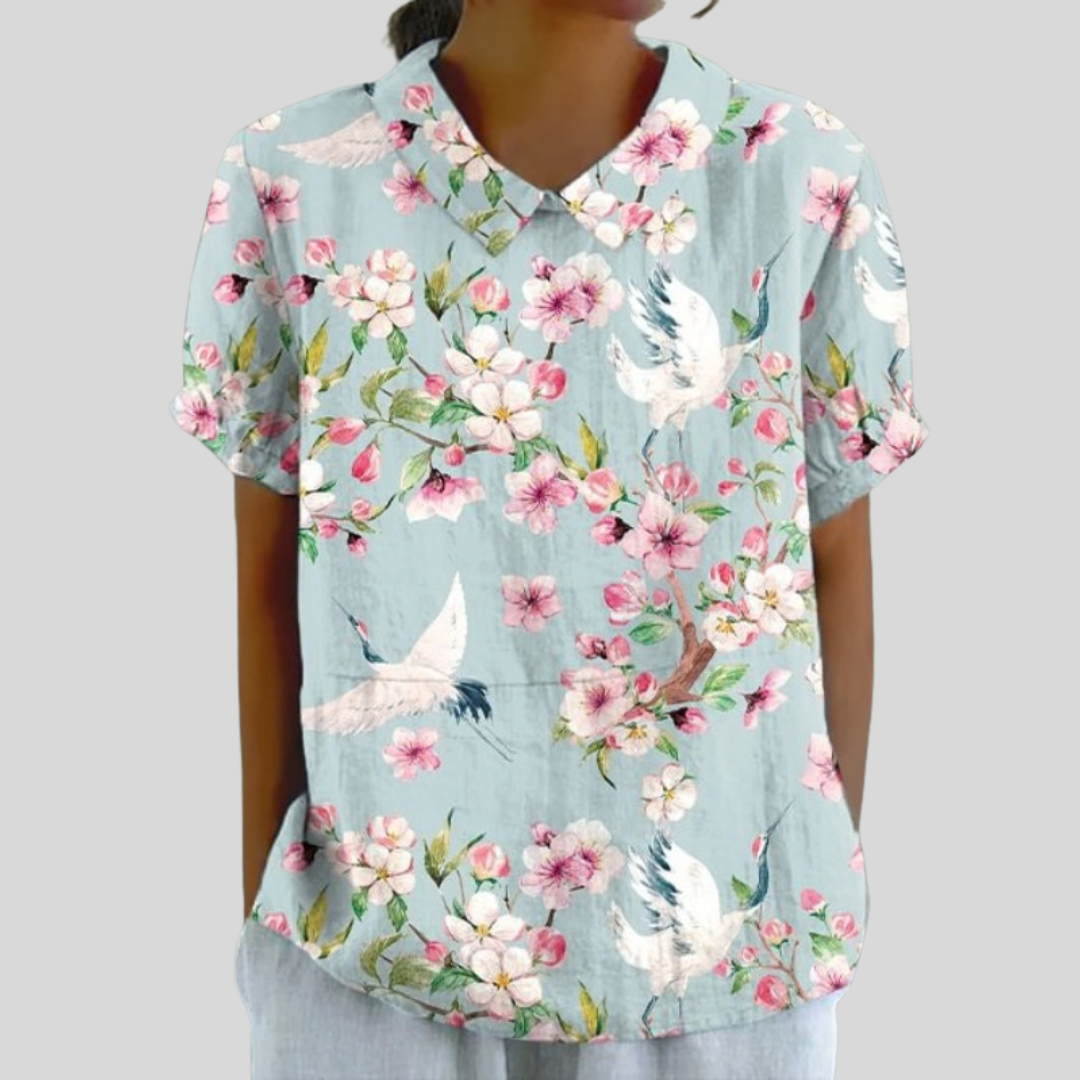 Haut Fleuri Confort Élégant