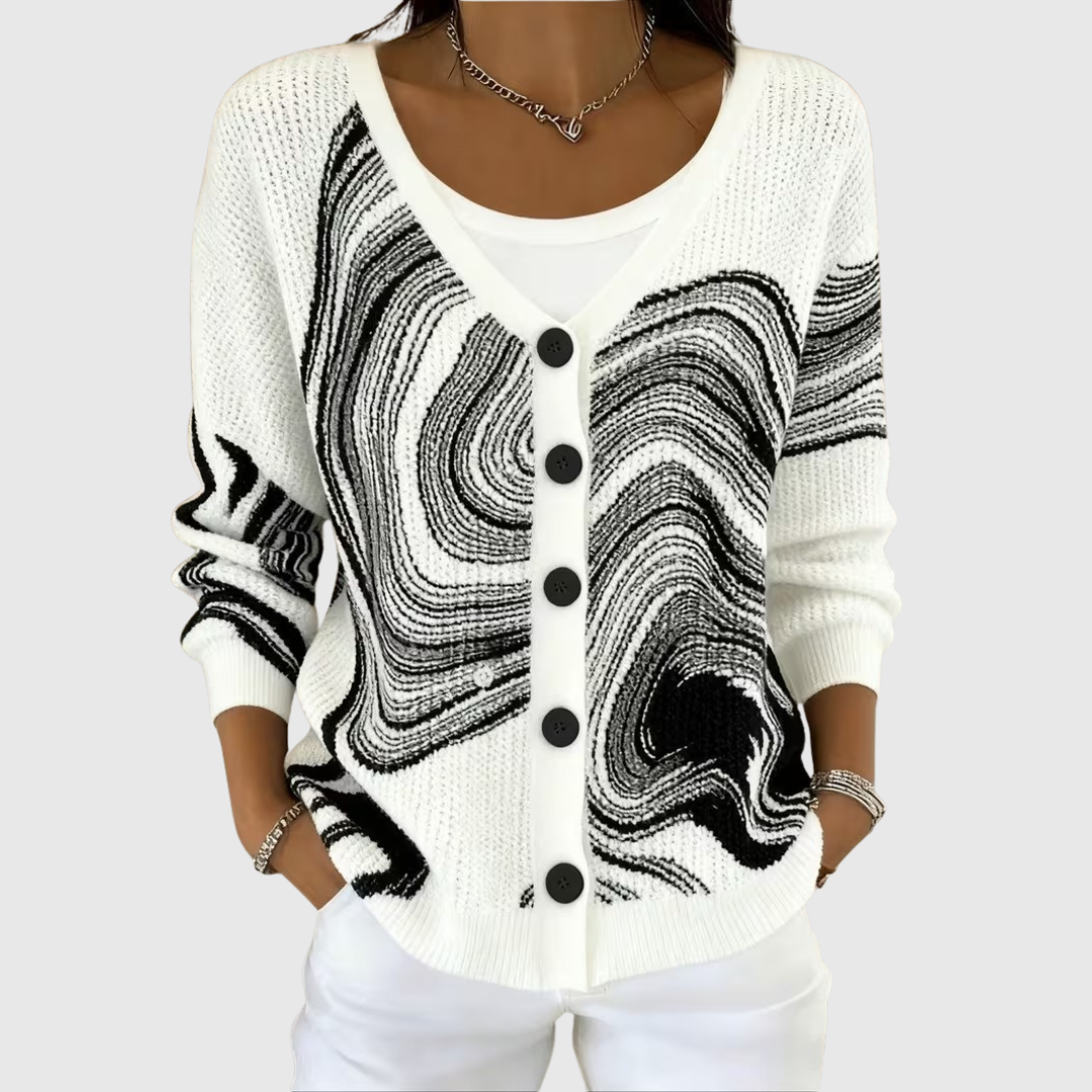 Cardigan en Maille Confortable Boutonné