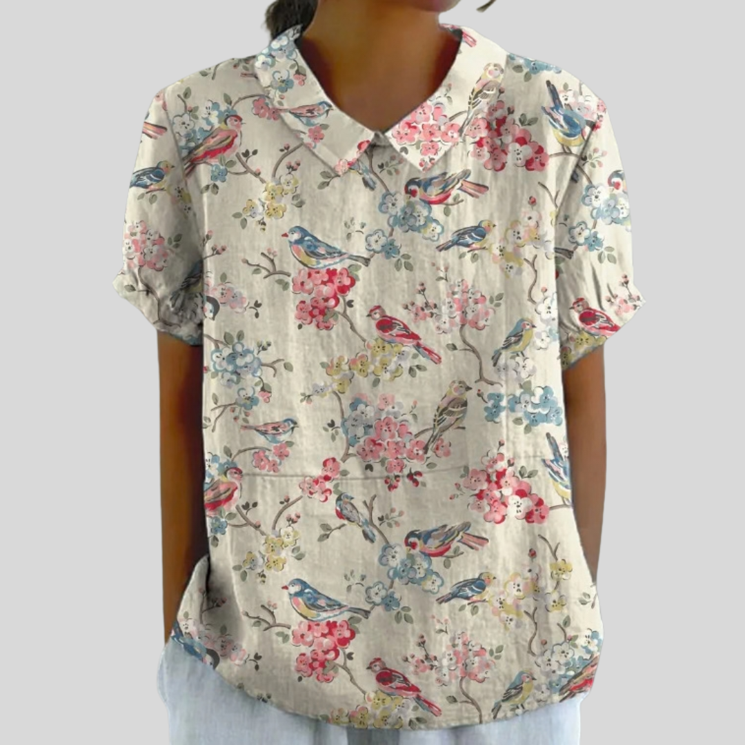 Haut Fleuri Confort Élégant